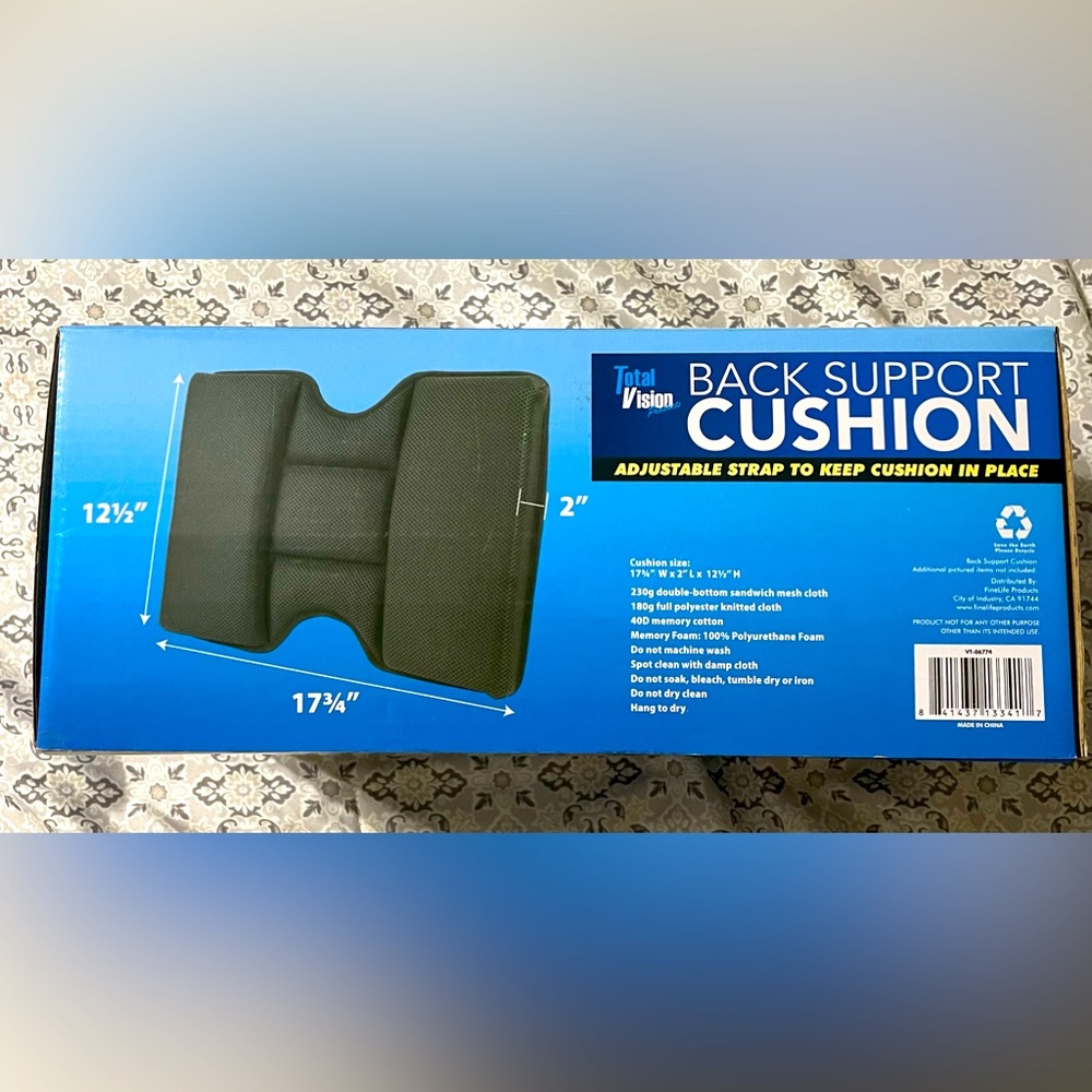 Total Vision back support cusion